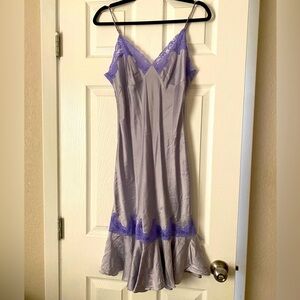Vintage Victoria’s Secret 100% Silk Lavender Slip Size Small